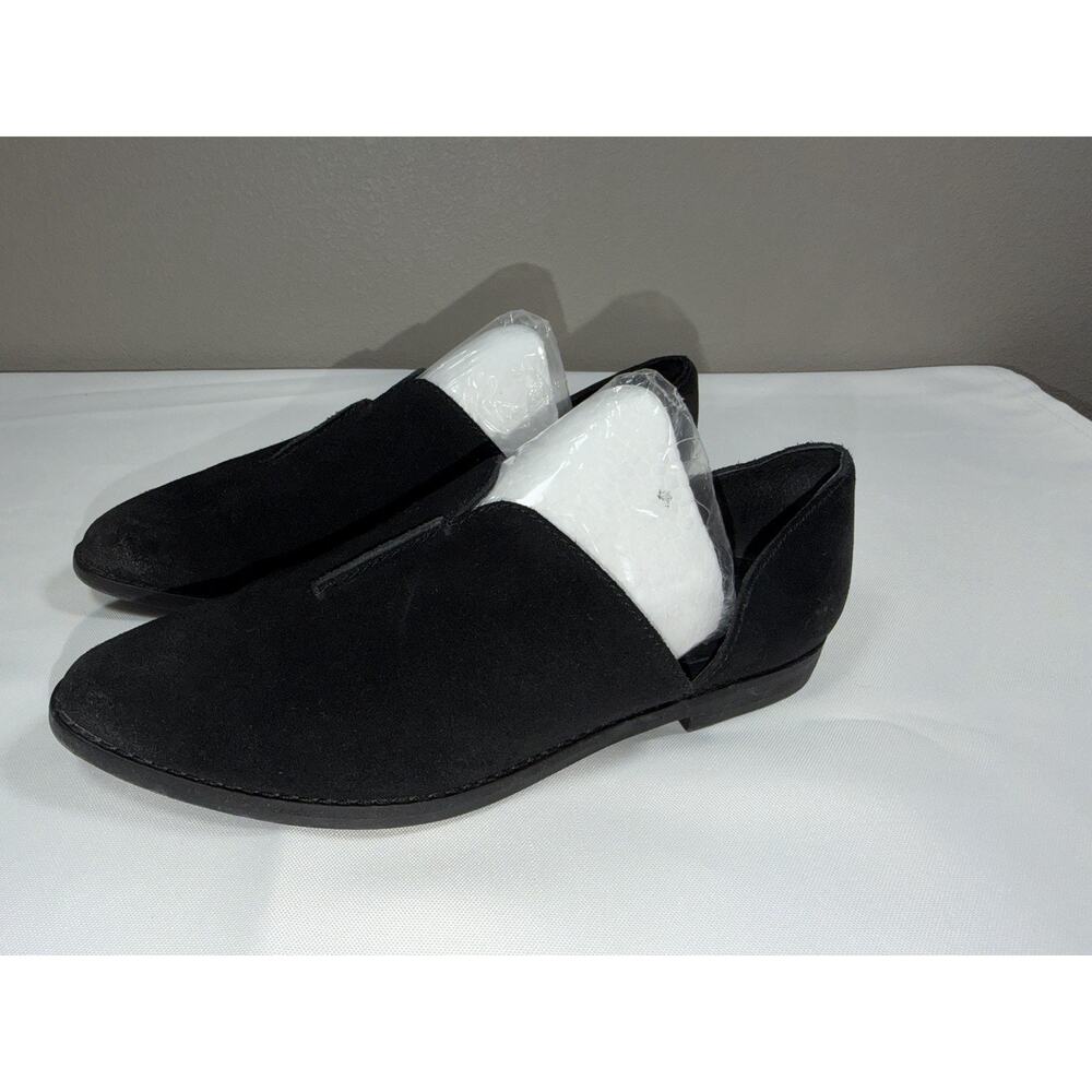 Frye Nolan Seam D’Orsay Black Suede Shoes Flats Size 6